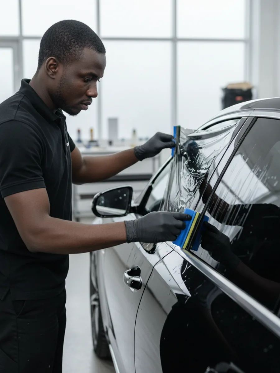 Carbon window tint by Car Tracker Nigeria in Nigeria